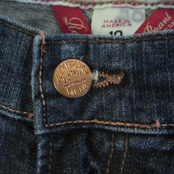 LUCKY BRAND WOMEN'S SIZE 10 X 31 JEANS MED BLUE SLUB DENIM CLASSIC RISE BOOT CUT - Picture 4 of 12